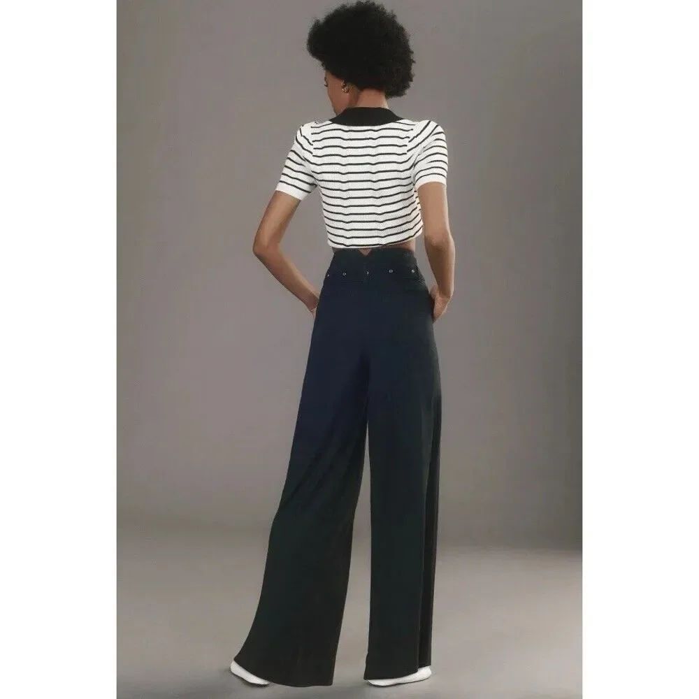 Anthropologie Linen Belted Wide-Leg Pants - Picture 2 of 7